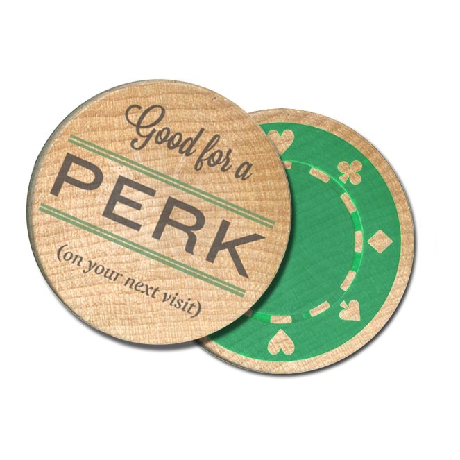 Full Color Wood Coin Printed 2-Sides